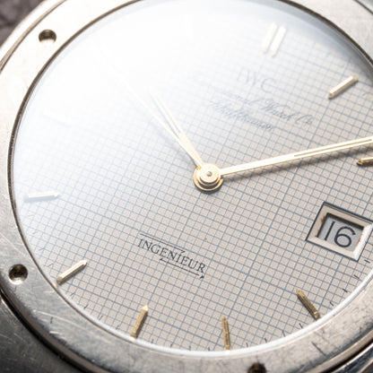 IWC Ingenieur Quartz Titanium Grey 'Graph Paper' dial Ref 3350 from 1990s