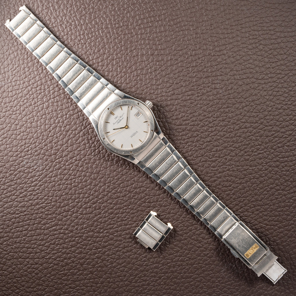 IWC Ingenieur Quartz Titanium Grey 'Graph Paper' dial Ref 3350 from 1990s