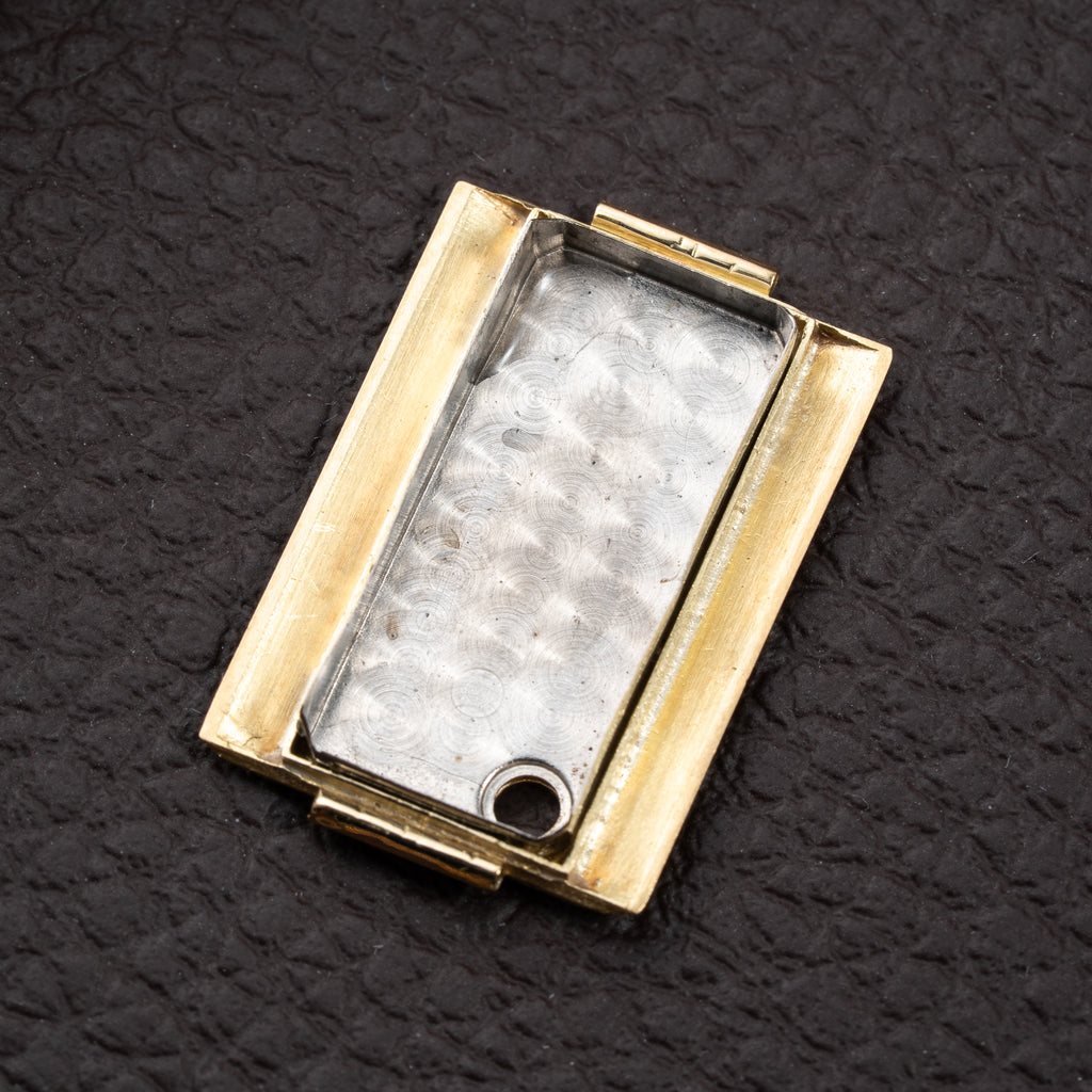 Jaeger DuoPlan Tank Back Winder 18k Yellow Gold from 1940s