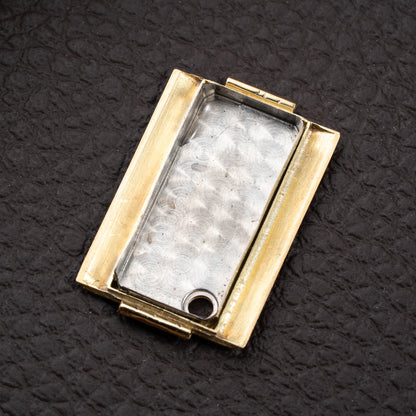 Jaeger DuoPlan Tank Back Winder 18k Yellow Gold from 1940s