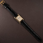Jaeger DuoPlan Tank Back Winder 18k Yellow Gold from 1940s