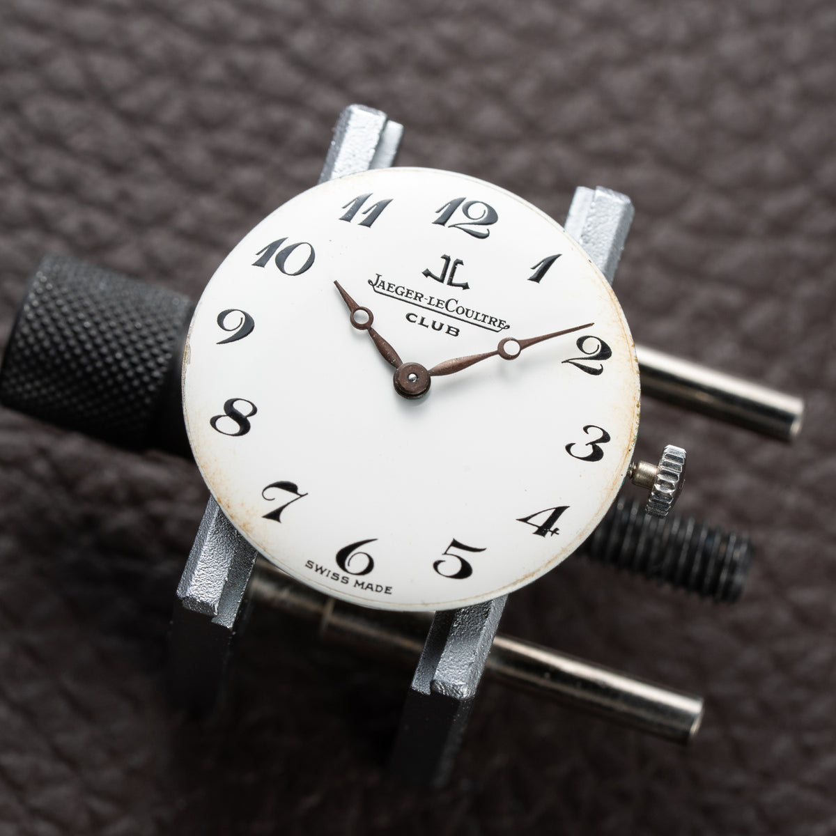 Jaeger-LeCoultre Club Breguet Numerals Hammered Steel Case Ref. 100305 From 1980s