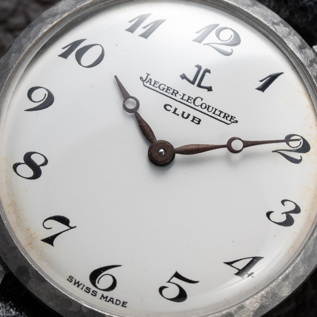 Jaeger-LeCoultre Club Breguet Numerals Hammered Steel Case Ref. 100305 From 1980s