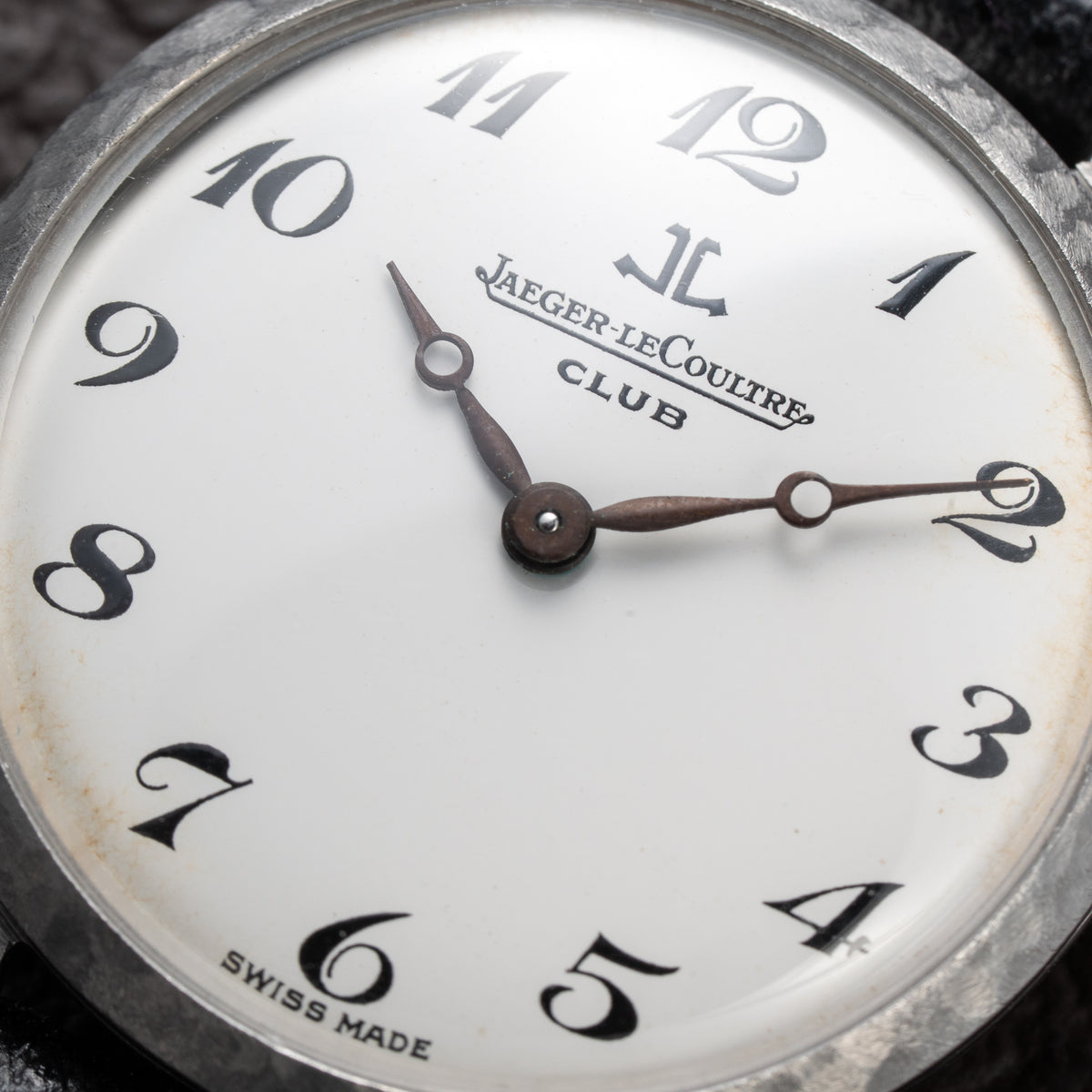 Jaeger-LeCoultre Club Breguet Numerals Hammered Steel Case Ref. 100305 From 1980s