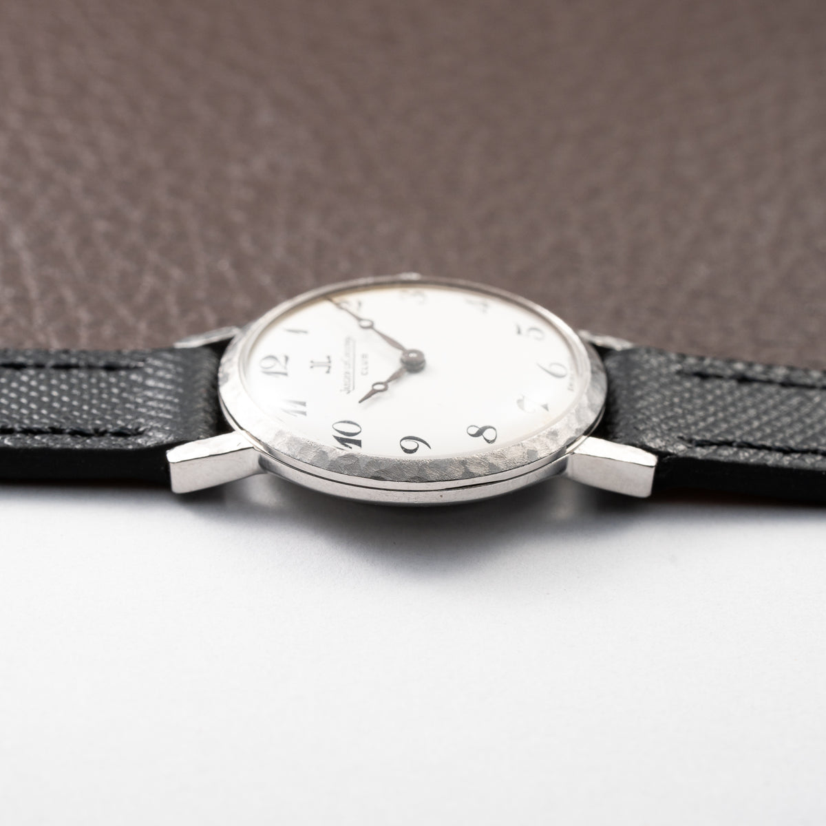 Jaeger-LeCoultre Club Breguet Numerals Hammered Steel Case Ref. 100305 From 1980s