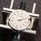 Jaeger-LeCoultre Cocktail Watch 'Backwinder' Sculptural Twisted French Design 18K Rosé Gold Circa 1950s