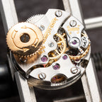 Jaeger-LeCoultre Cocktail Watch 'Backwinder' Sculptural Twisted French Design 18K Rosé Gold Circa 1950s