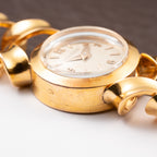 Jaeger-LeCoultre Cocktail Watch 'Backwinder' Sculptural Twisted French Design 18K Rosé Gold Circa 1950s