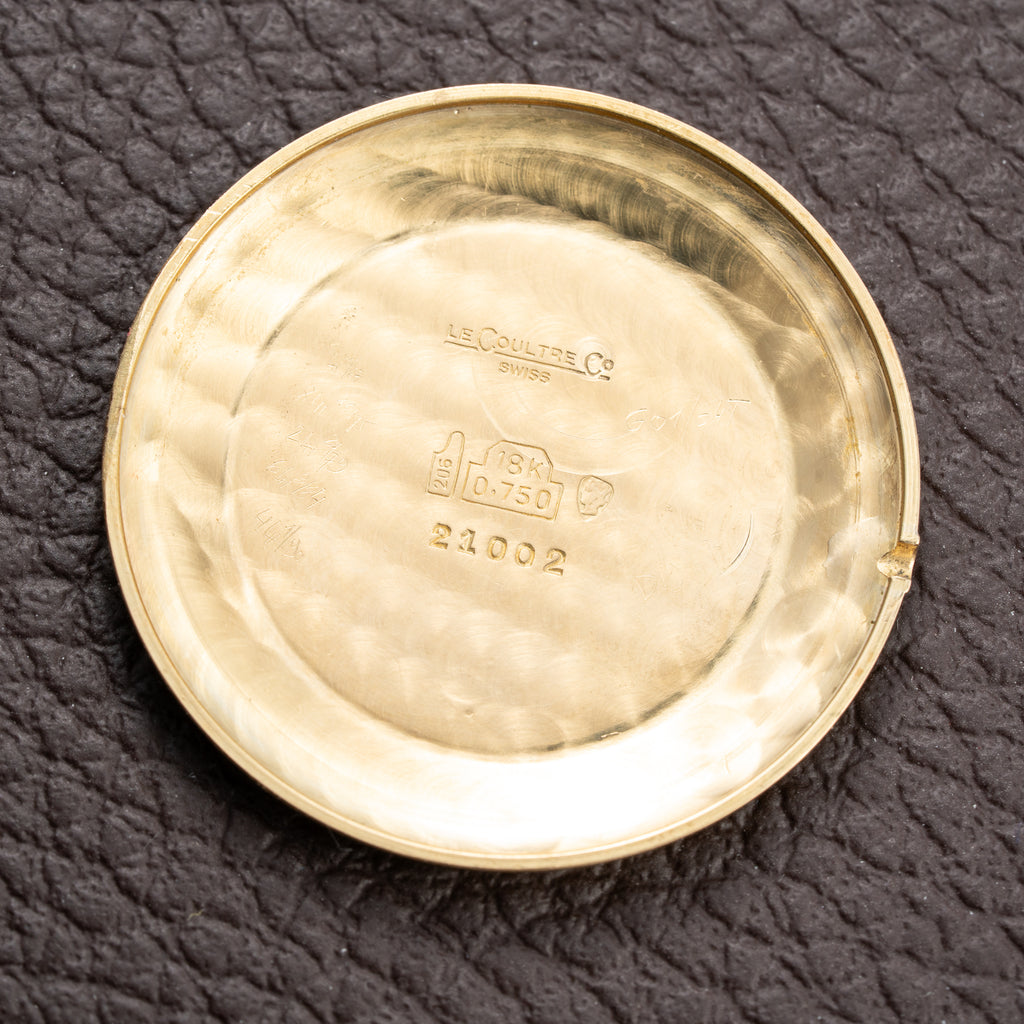 Jaeger-LeCoultre Ultra-Thin Dress Watch 18K Yellow Gold Linnen Dial with Date Ref. 21002 from 1960s