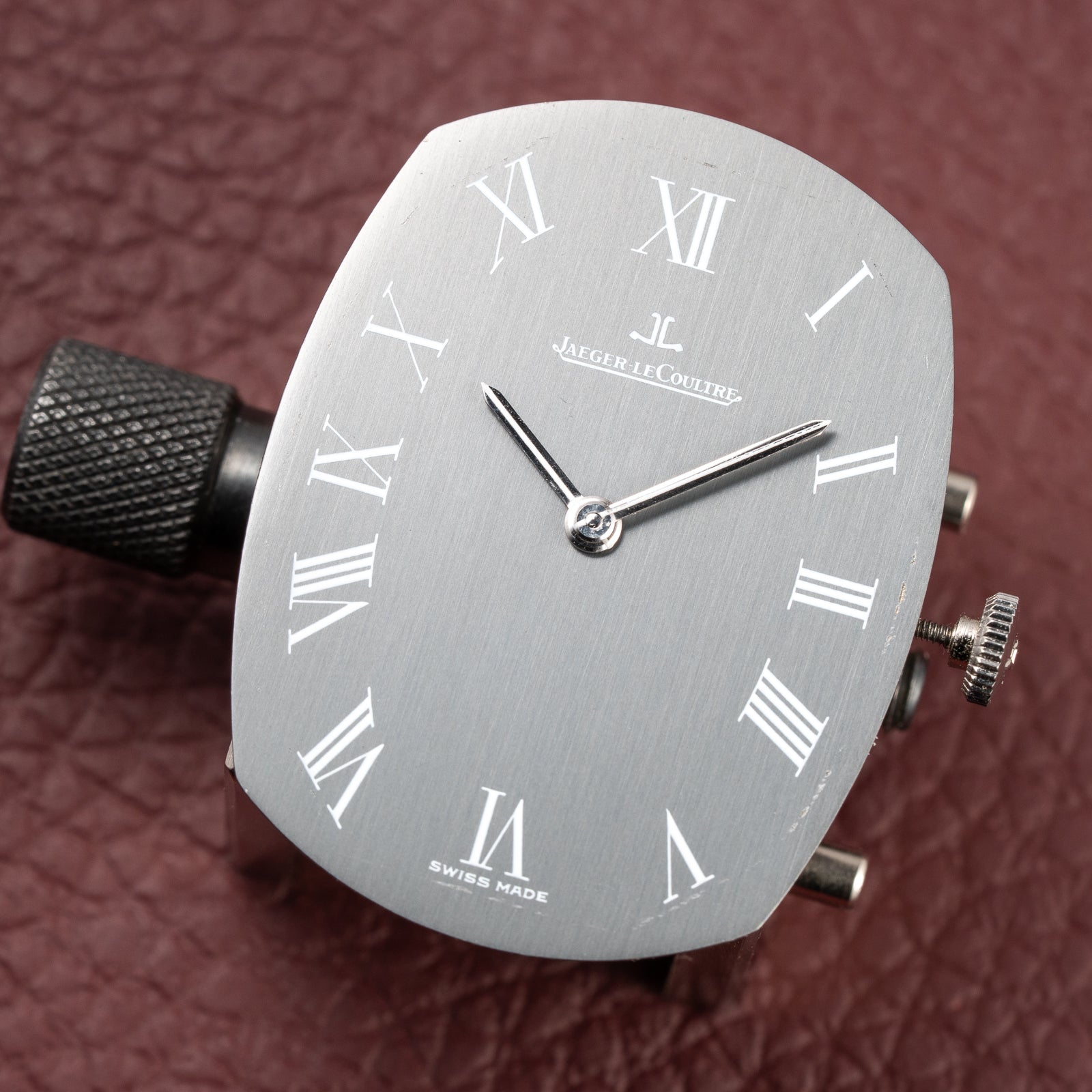 Jaeger-LeCoultre Tank Tonneau Jumbo Grey Roman Dial Ref. 9114.42 from 1970s