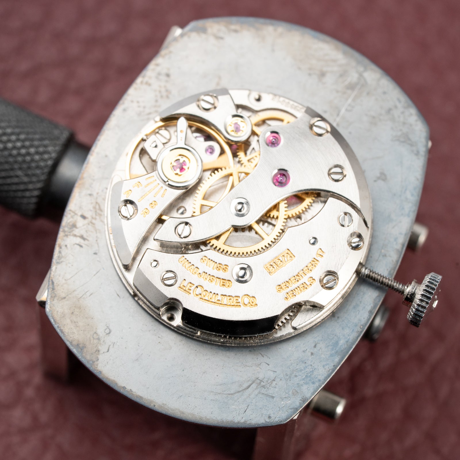 Jaeger-LeCoultre Tank Tonneau Jumbo Grey Roman Dial Ref. 9114.42 from 1970s