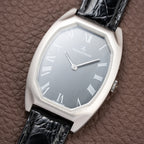 Jaeger-LeCoultre Tank Tonneau Jumbo Grey Roman Dial Ref. 9114.42 from 1970s