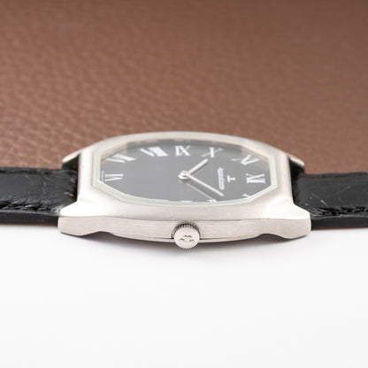 Jaeger-LeCoultre Tank Tonneau Jumbo Grey Roman Dial Ref. 9114.42 from 1970s