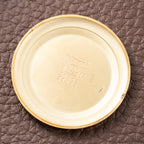 Jaeger-LeCoultre Ultra-Thin Dress Watch 18K Yellow Gold Linnen Dial with Date Ref. 21002 from 1960s
