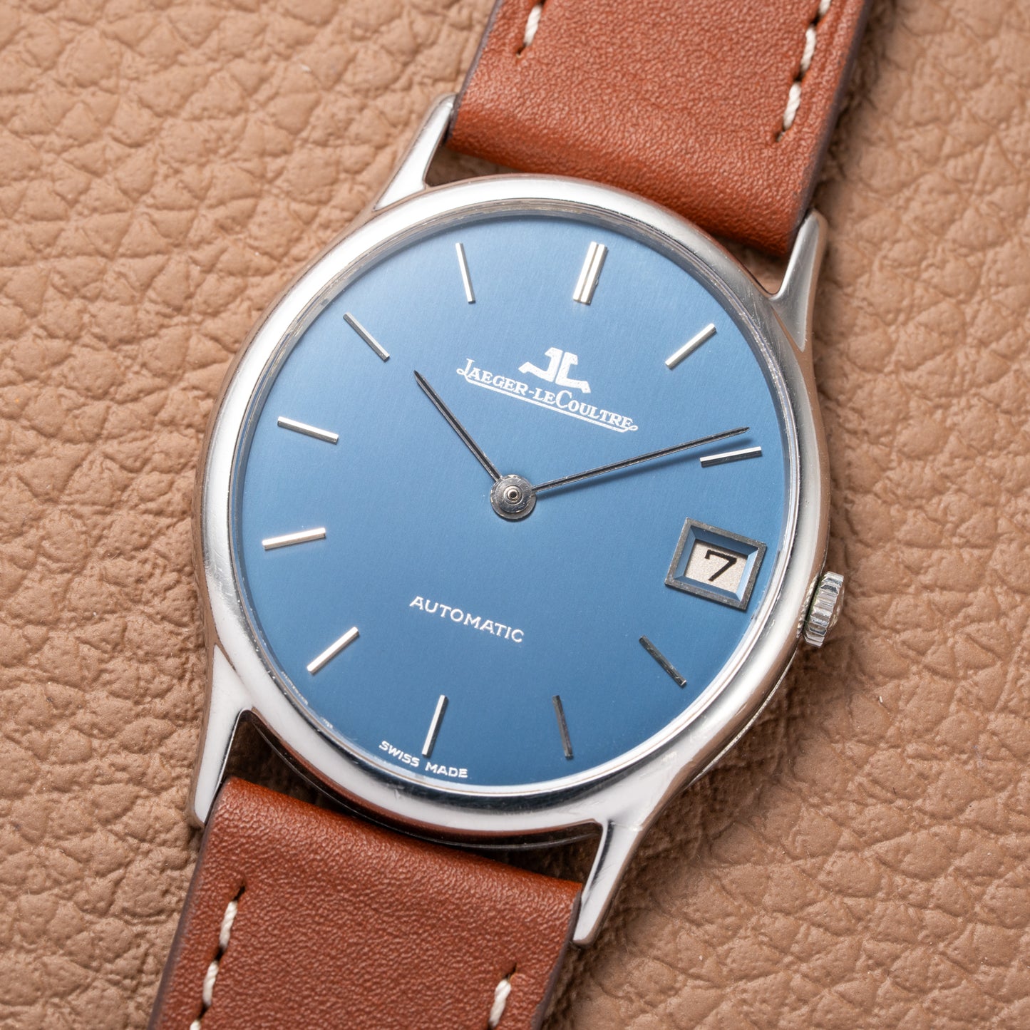 Jaeger LeCoultre Ellipse Blue Ultra-Thin Automatic Ref. 5002.42 from 1970s