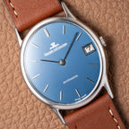 Jaeger LeCoultre Ellipse Blue Ultra-Thin Automatic Ref. 5002.42 from 1970s