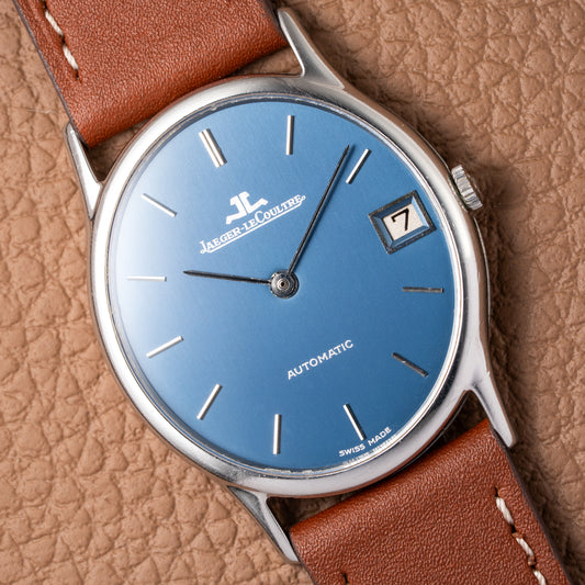 Jaeger LeCoultre Ellipse Blue Ultra-Thin Automatic Ref. 5002.42 from 1970s