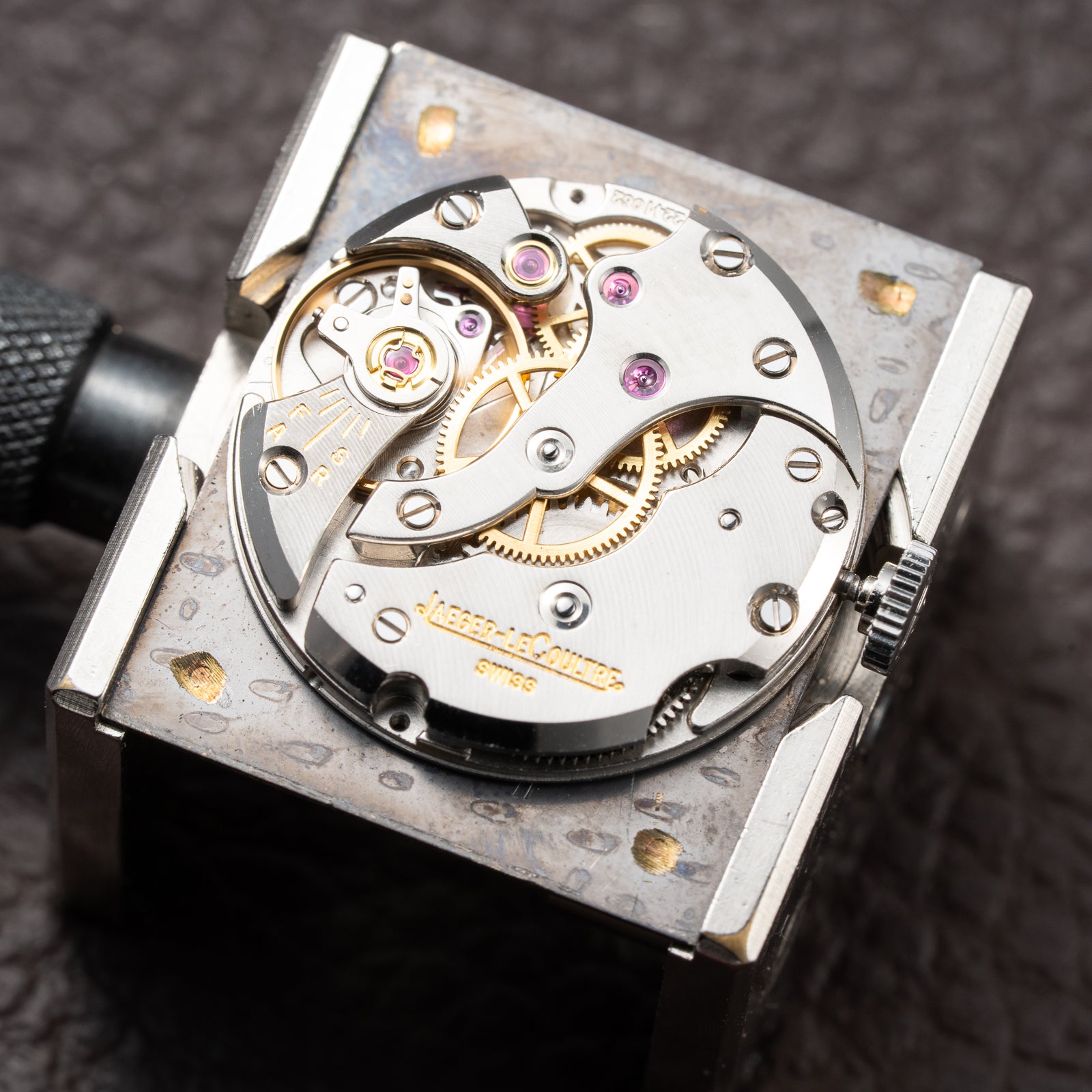 Jaeger-LeCoultre Etrier “Jumbo” Grey Two-Tone Roman Dial Ref. 9041.42 from 1970s