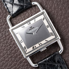 Jaeger-LeCoultre Etrier “Jumbo” Grey Two-Tone Roman Dial Ref. 9041.42 from 1970s