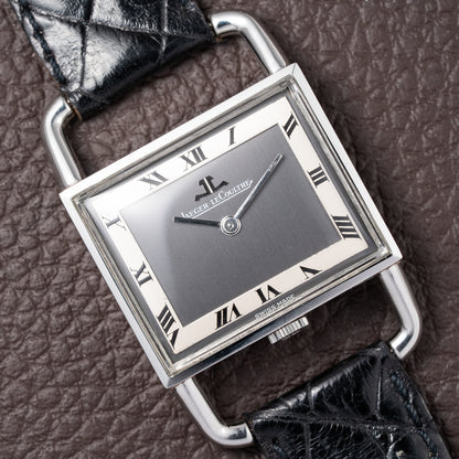 Jaeger-LeCoultre Etrier “Jumbo” Grey Two-Tone Roman Dial Ref. 9041.42 from 1970s