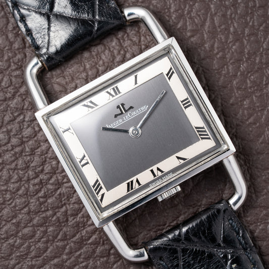 Jaeger-LeCoultre Etrier “Jumbo” Grey Two-Tone Roman Dial Ref. 9041.42 from 1970s