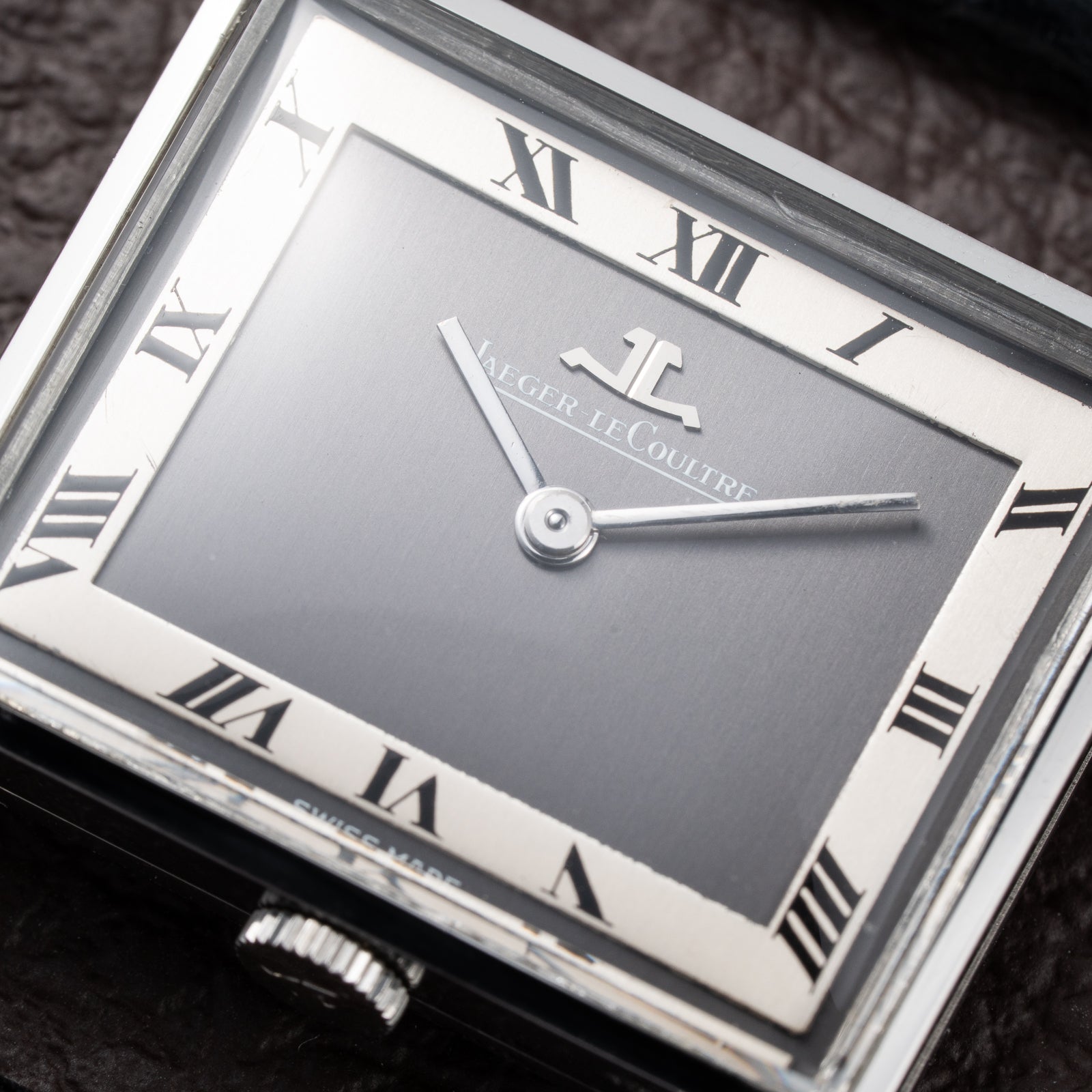 Jaeger-LeCoultre Etrier “Jumbo” Grey Two-Tone Roman Dial Ref. 9041.42 from 1970s