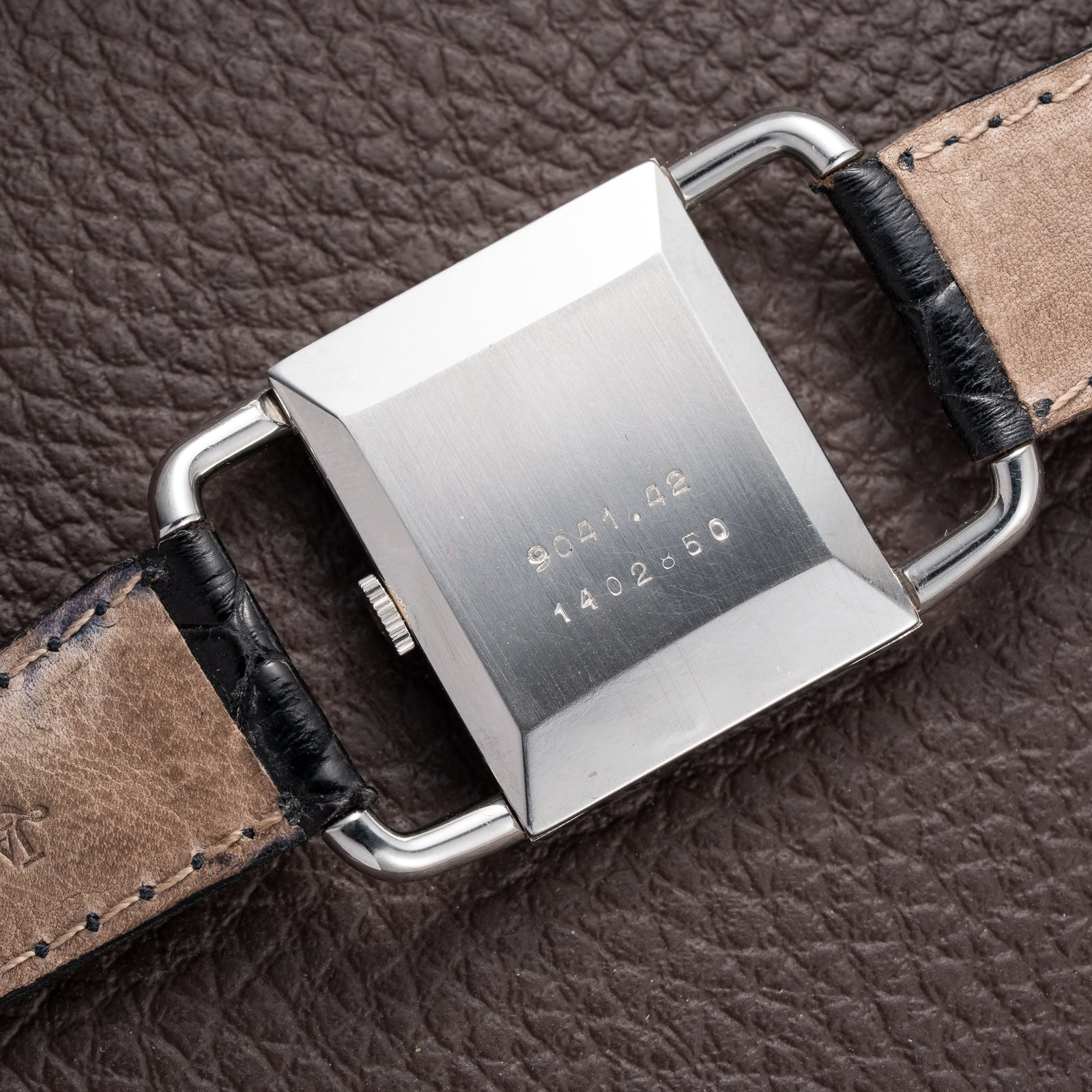Jaeger-LeCoultre Etrier “Jumbo” Grey Two-Tone Roman Dial Ref. 9041.42 from 1970s