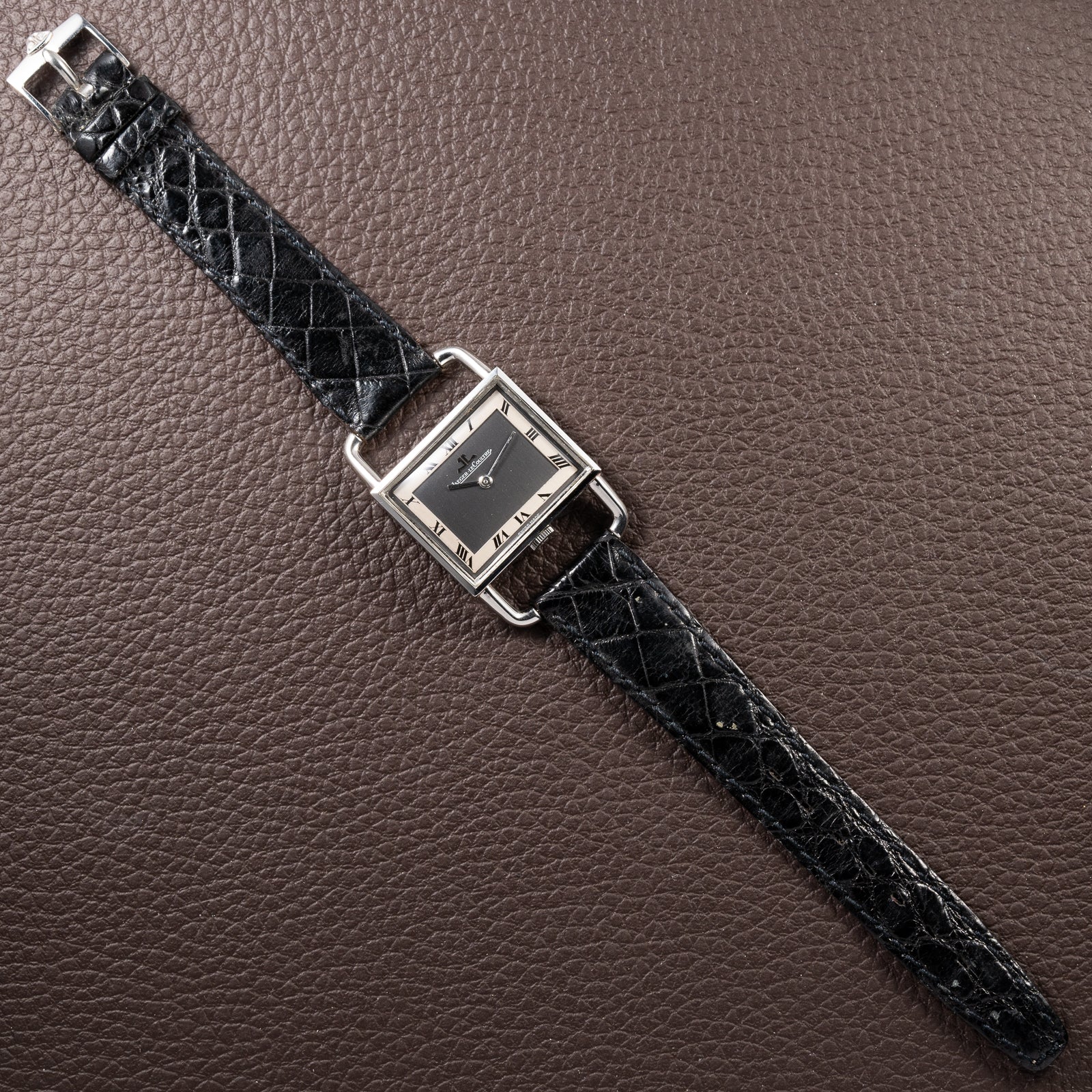 Jaeger-LeCoultre Etrier “Jumbo” Grey Two-Tone Roman Dial Ref. 9041.42 from 1970s