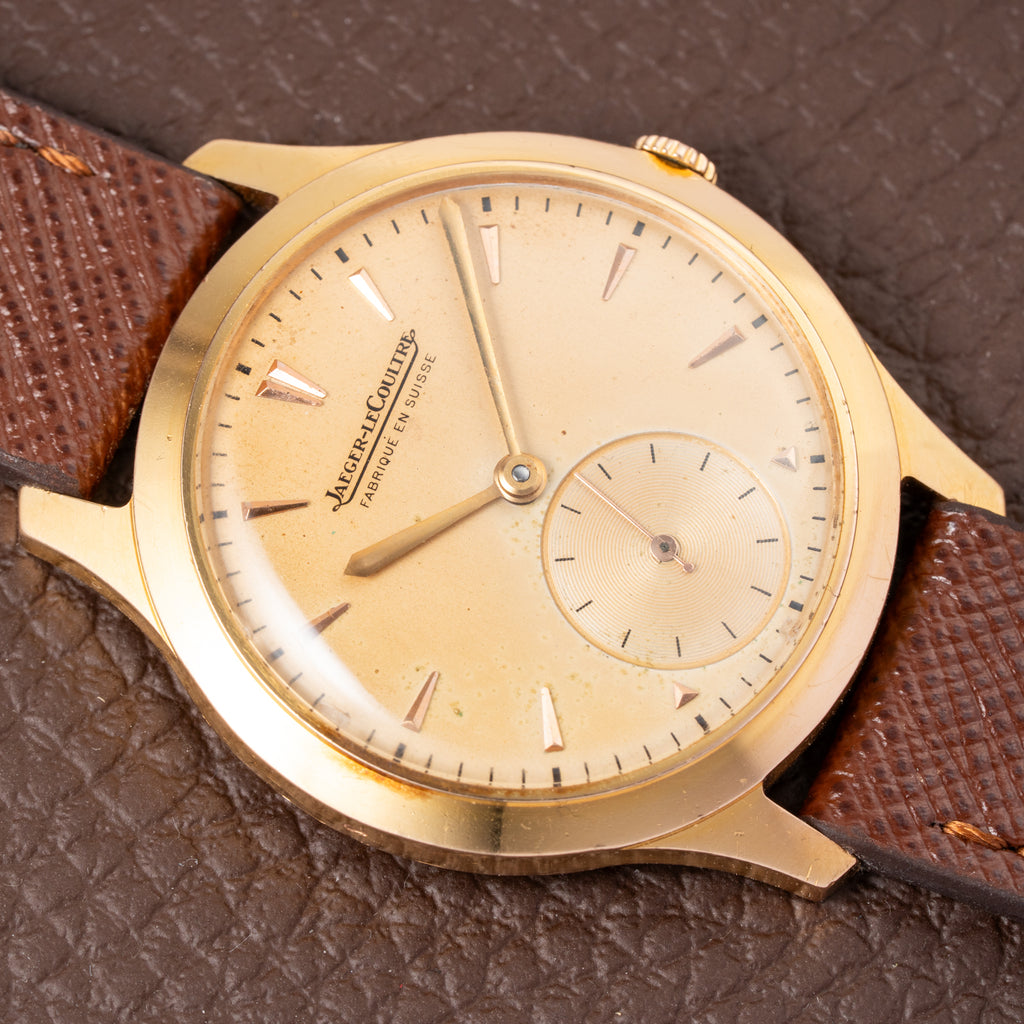 Jaeger-LeCoultre “Fabriqué Suisse” Dress Watch 18K Rose Gold French Case Cal. 469 Circa 1950s