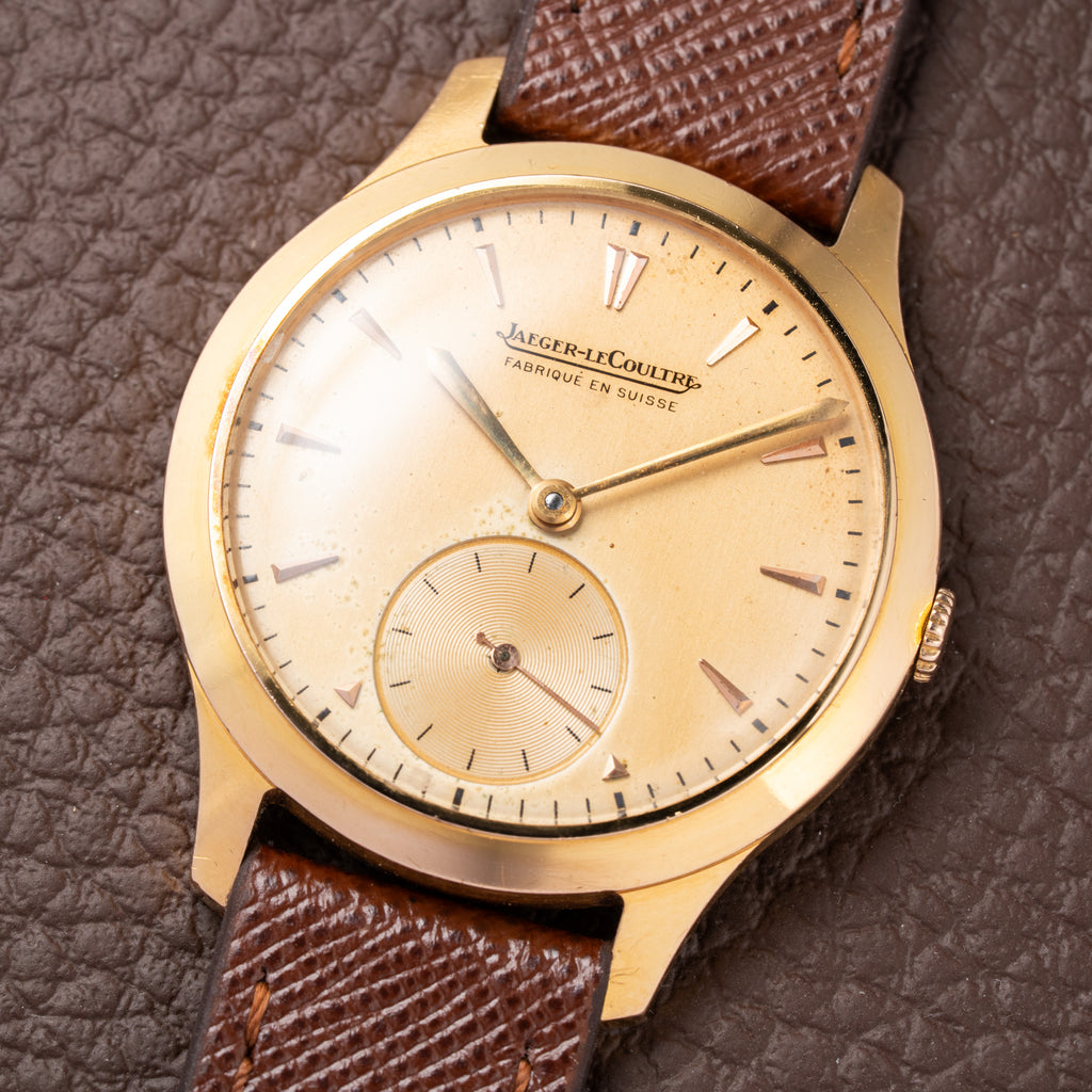 Jaeger-LeCoultre “Fabriqué Suisse” Dress Watch 18K Rose Gold French Case Cal. 469 Circa 1950s