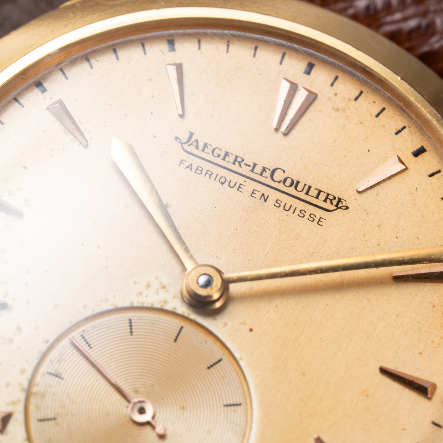 Jaeger-LeCoultre “Fabriqué Suisse” Dress Watch 18K Rose Gold French Case Cal. 469 Circa 1950s