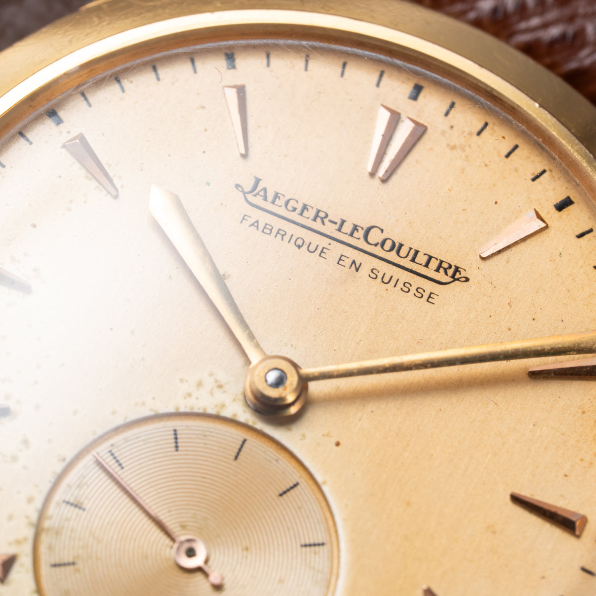 Jaeger-LeCoultre “Fabriqué Suisse” Dress Watch 18K Rose Gold French Case Cal. 469 Circa 1950s