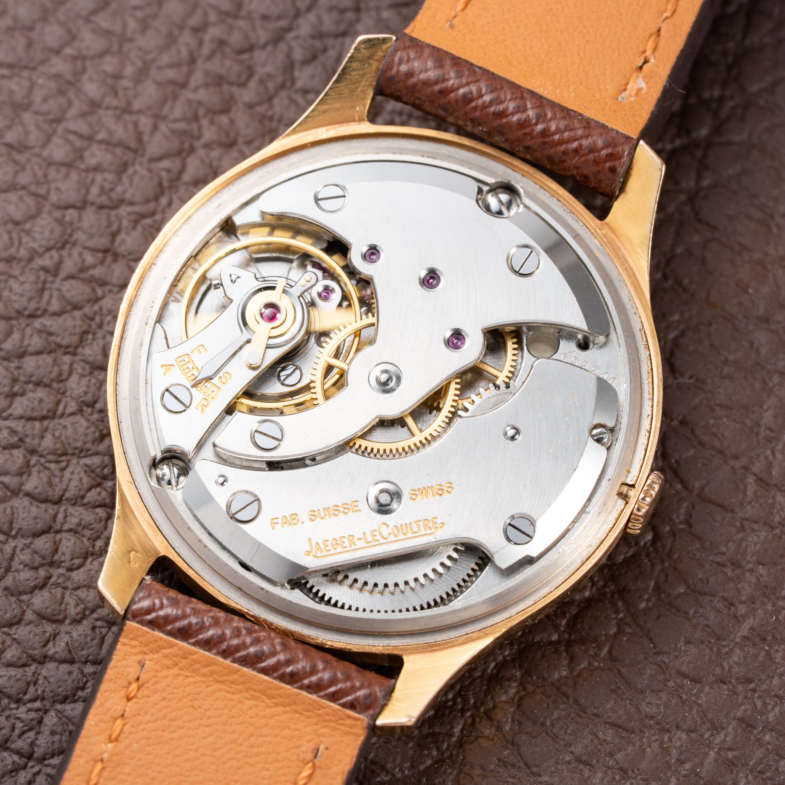 Jaeger-LeCoultre “Fabriqué Suisse” Dress Watch 18K Rose Gold French Case Cal. 469 Circa 1950s