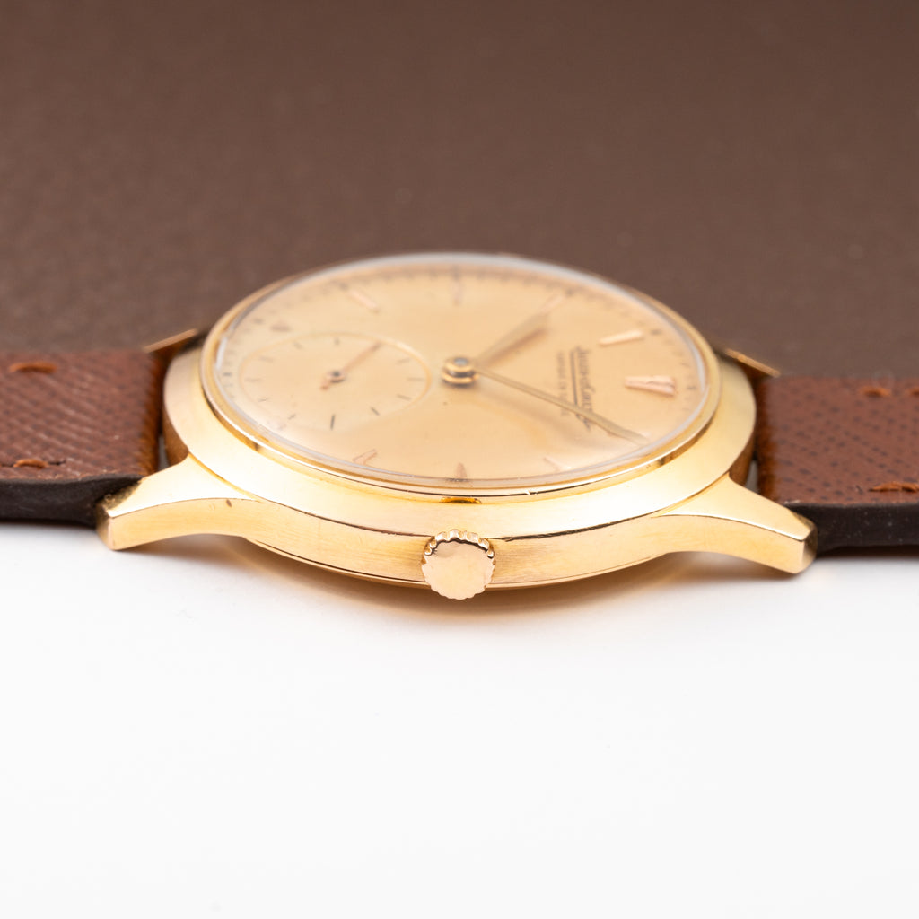 Jaeger-LeCoultre “Fabriqué Suisse” Dress Watch 18K Rose Gold French Case Cal. 469 Circa 1950s