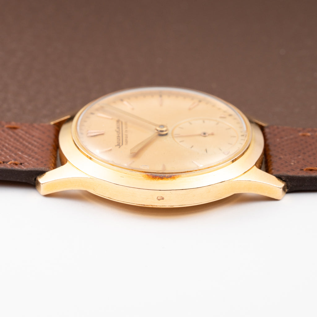 Jaeger-LeCoultre “Fabriqué Suisse” Dress Watch 18K Rose Gold French Case Cal. 469 Circa 1950s
