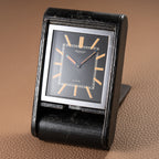Jaeger LeCoultre Fabriqué en Suisse 8 Jours Travel Clock Black Dial 1940s