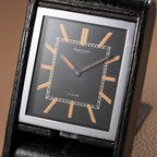 Jaeger LeCoultre Fabriqué en Suisse 8 Jours Travel Clock Black Dial 1940s