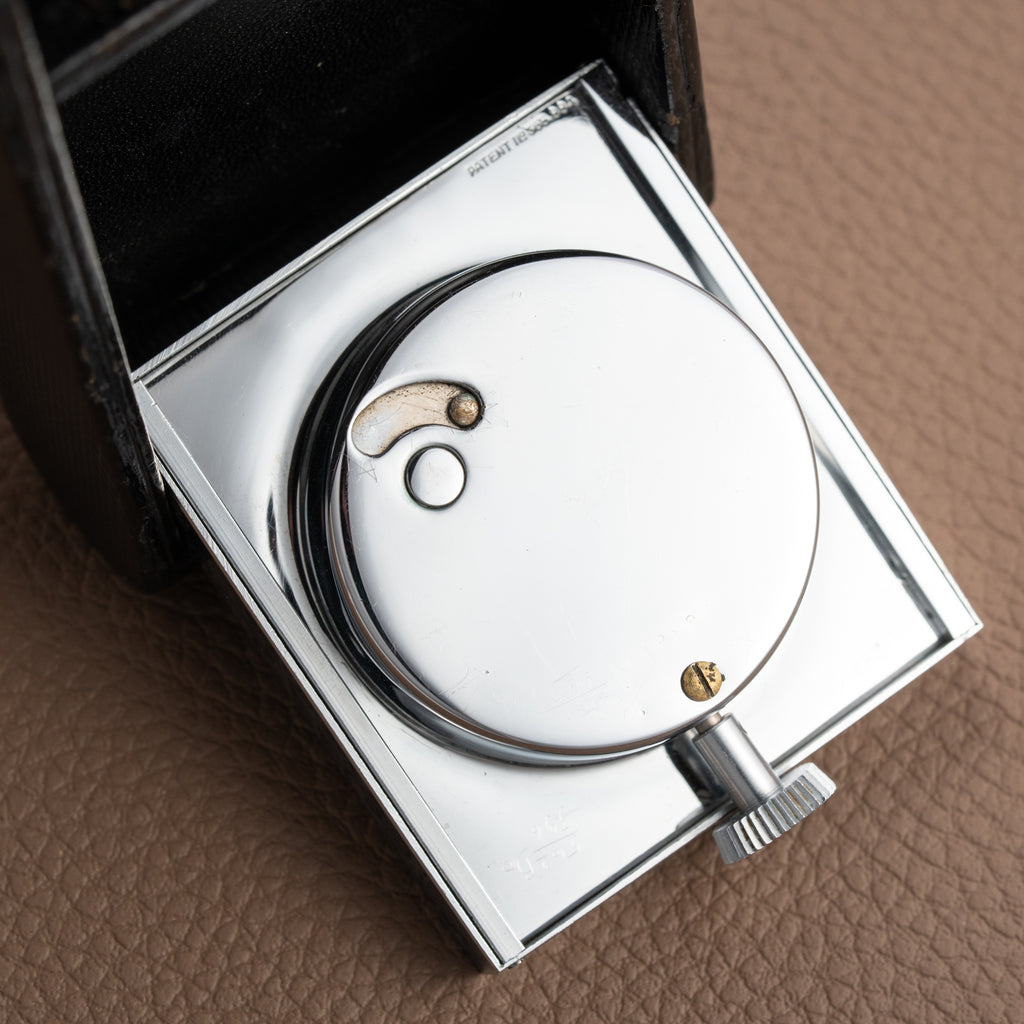 Jaeger LeCoultre Fabriqué en Suisse 8 Jours Travel Clock Black Dial 1940s