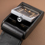 Jaeger LeCoultre Fabriqué en Suisse 8 Jours Travel Clock Black Dial 1940s