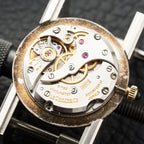 Jaeger LeCoultre Hand Engraved 18K Yellow Gold Oval Roman Dial (1960s) Calibre 818