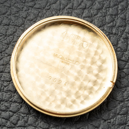 Jaeger LeCoultre Hand Engraved 18K Yellow Gold Oval Roman Dial (1960s) Calibre 818