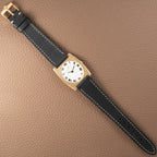 Jaeger LeCoultre Hand Engraved 18K Yellow Gold Oval Roman Dial (1960s) Calibre 818