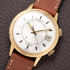 Jaeger LeCoultre Memovox Jumbo Automatic Speed Beat 18K Yellow Gold Ref 875 From 1970s