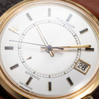 Jaeger LeCoultre Memovox Jumbo Automatic Speed Beat 18K Yellow Gold Ref 875 From 1970s