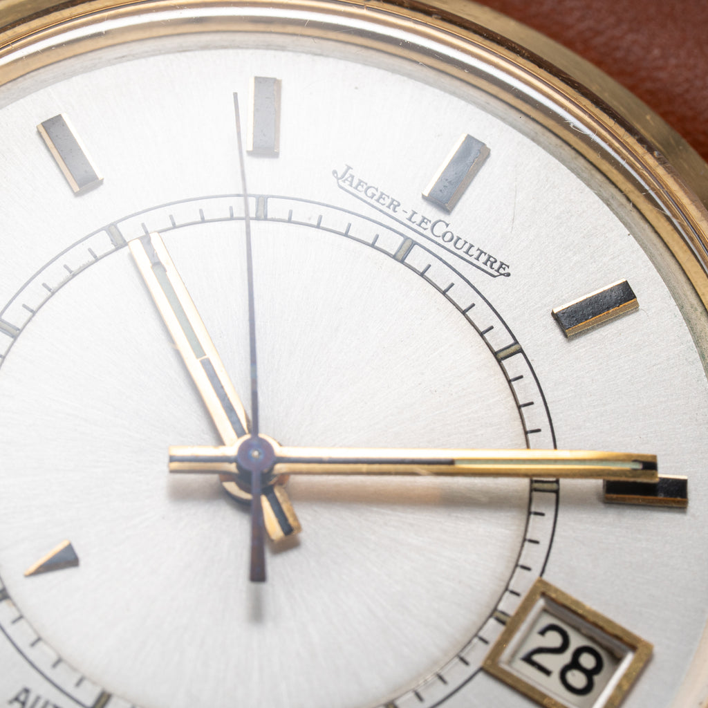 Jaeger LeCoultre Memovox Jumbo Automatic Speed Beat 18K Yellow Gold Ref 875 From 1970s