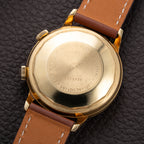 Jaeger LeCoultre Memovox Jumbo Automatic Speed Beat 18K Yellow Gold Ref 875 From 1970s