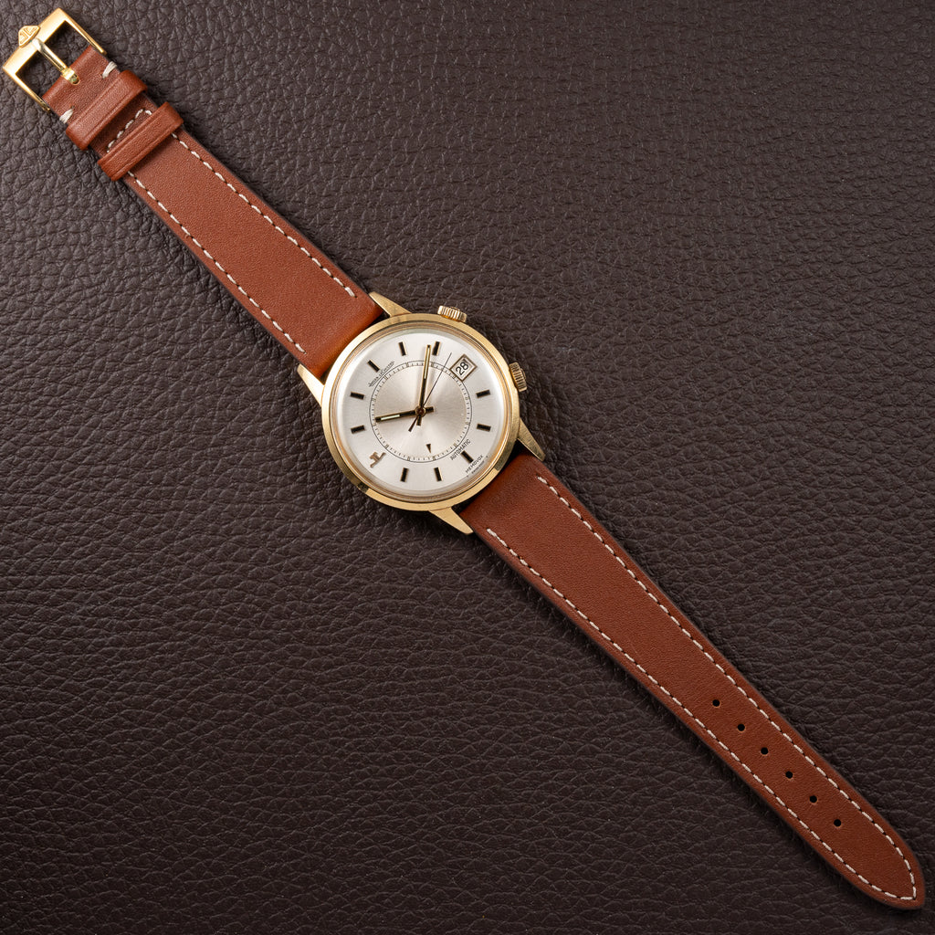 Jaeger LeCoultre Memovox Jumbo Automatic Speed Beat 18K Yellow Gold Ref 875 From 1970s