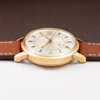 Jaeger LeCoultre Memovox Jumbo Automatic Speed Beat 18K Yellow Gold Ref 875 From 1970s