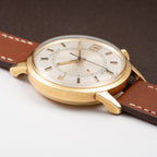 Jaeger LeCoultre Memovox Jumbo Automatic Speed Beat 18K Yellow Gold Ref 875 From 1970s