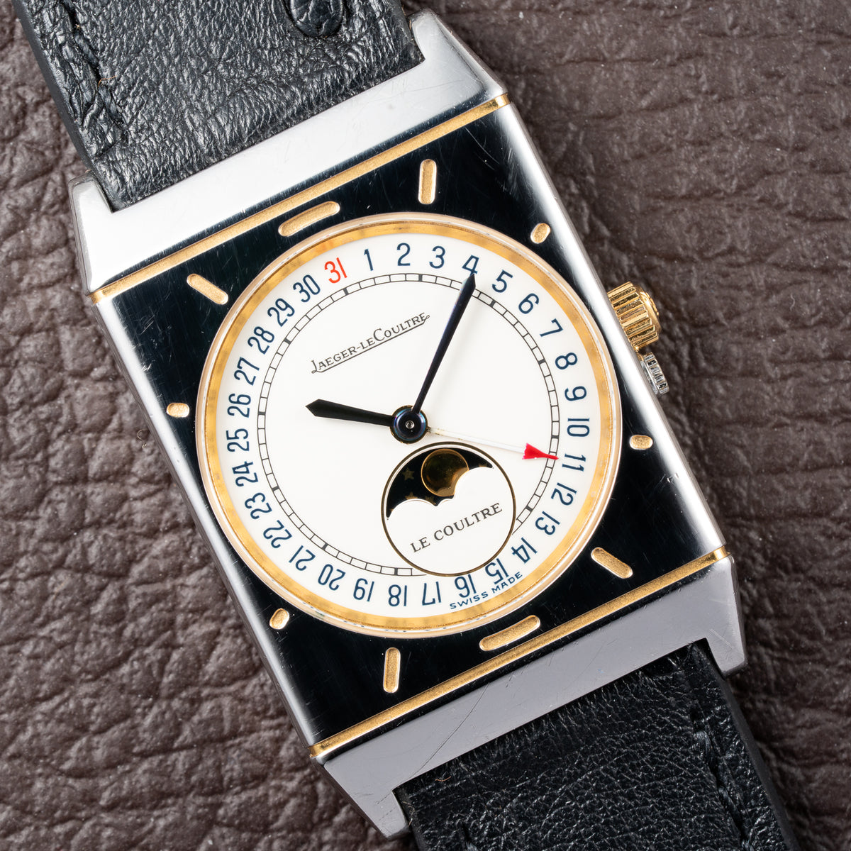 Jaeger-LeCoultre Moonphase Triple Calendar “LeCoultre” Quartz Ref. 400.6.20 from 1990s